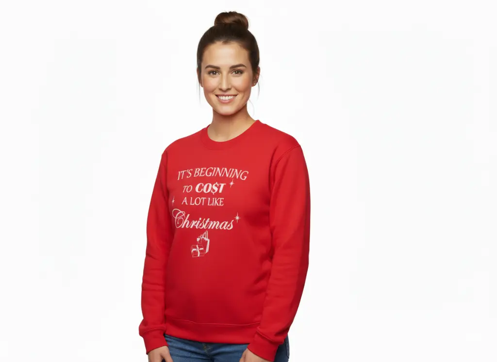 Embossed Cost like Christmas Sweatshirt