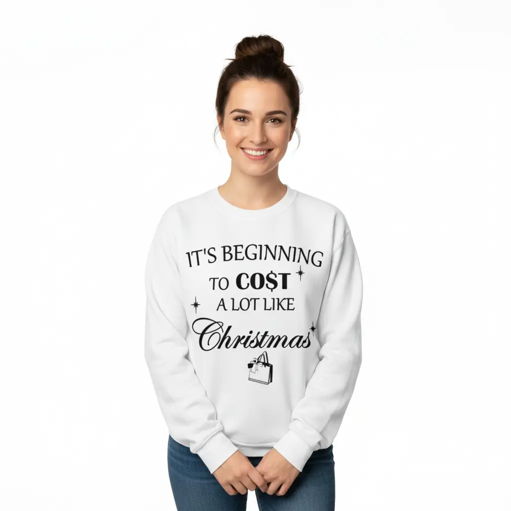 Embossed Cost like Christmas Sweatshirt