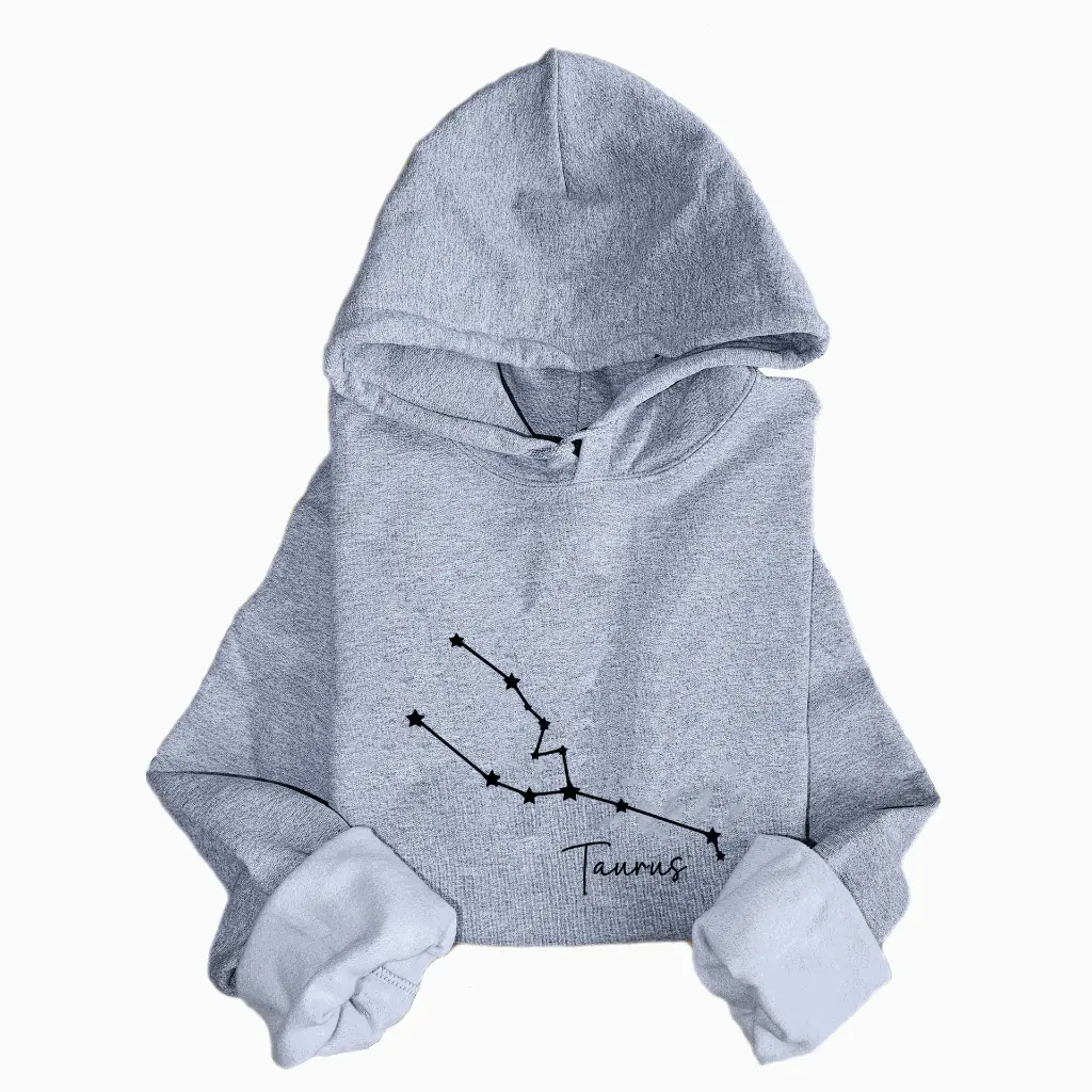 Hoodie Grey Taurus.webpEmbossed Taurus Sky Hoodie