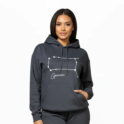 Embossed Gemini Sky Hoodie