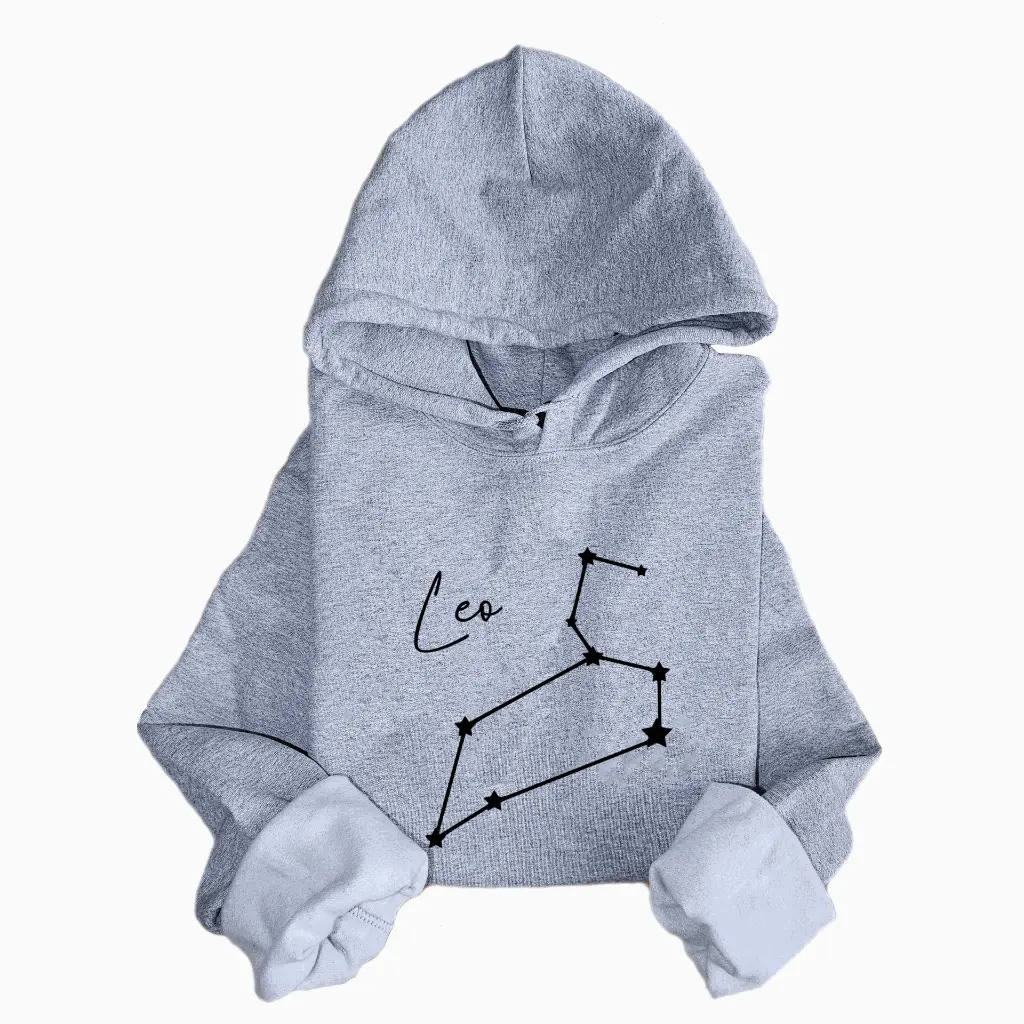 Embossed Leo Sky Hoodie