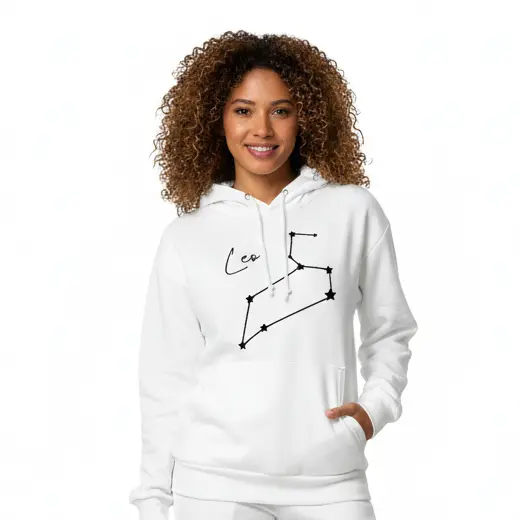 Embossed Leo Sky Hoodie