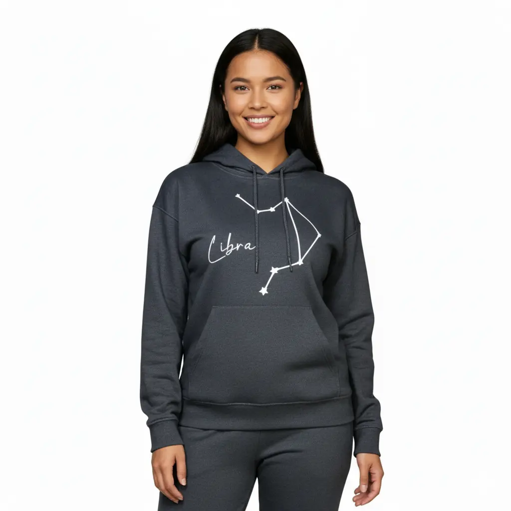 Embossed Libra Sky Hoodie