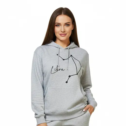Embossed Libra Sky Hoodie