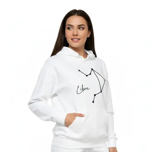 Embossed Libra Sky Hoodie