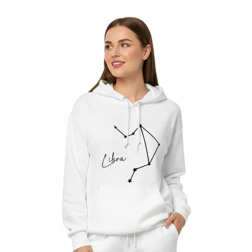 Embossed Libra Sky Hoodie