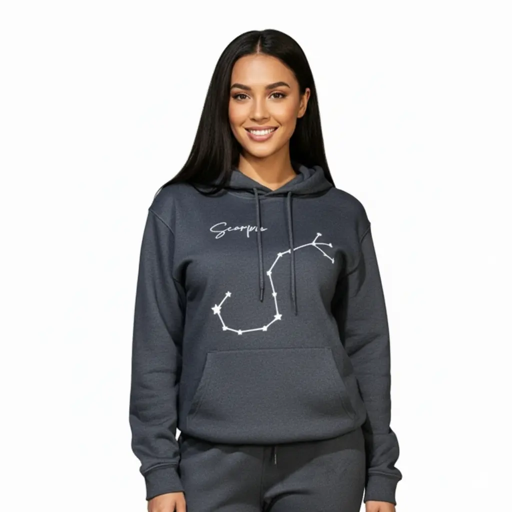 Embossed Scorpio Sky Hoodie