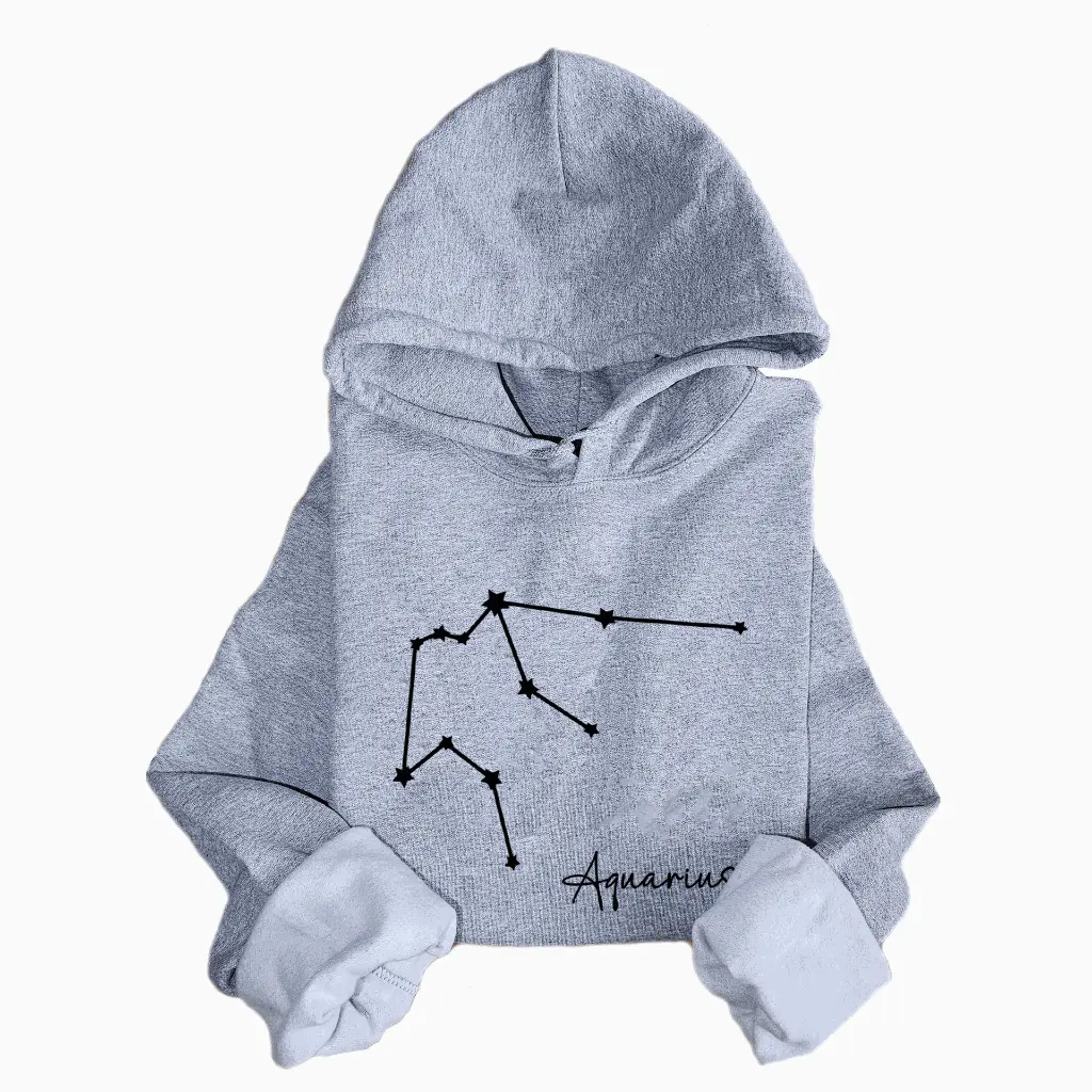 Embossed Aquarius Sky Hoodie