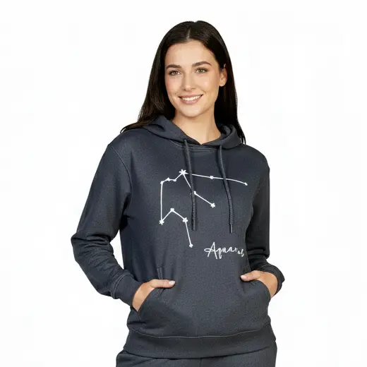 Embossed Aquarius Sky Hoodie