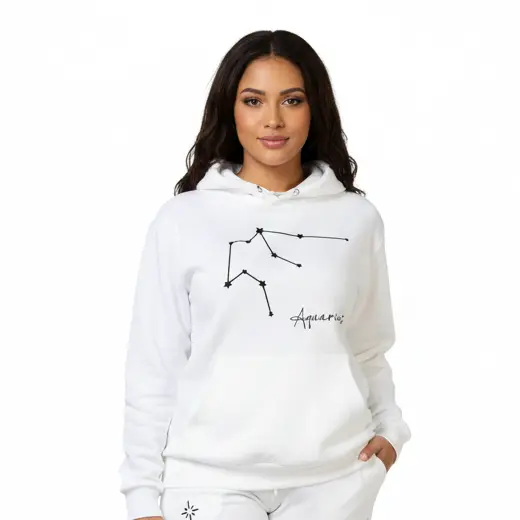 Embossed Aquarius Sky Hoodie