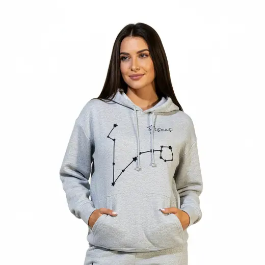 Embossed Pisces Sky Hoodie