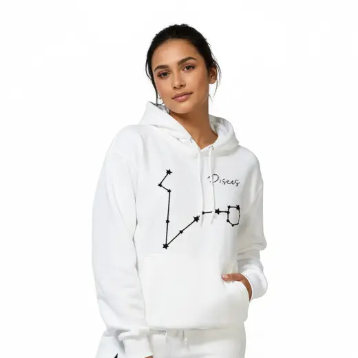 Embossed Pisces Sky Hoodie