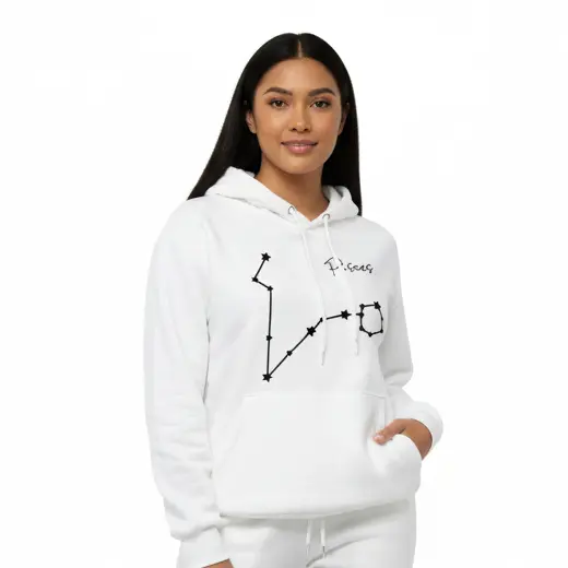 Embossed Pisces Sky Hoodie