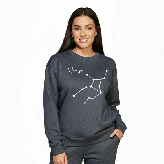 Embossed Virgo Sky Sweatshirt