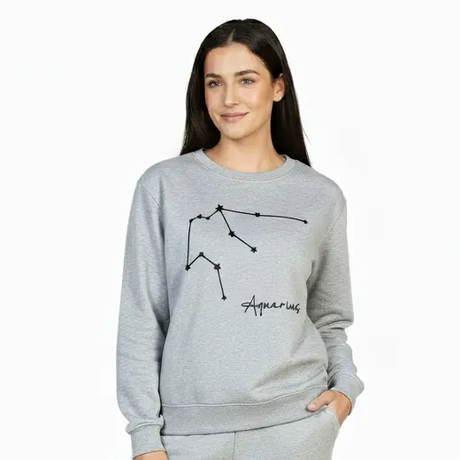 Embossed Aquarius Sky Sweatshirt