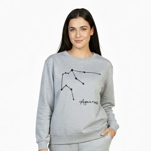 Embossed Aquarius Sky Sweatshirt