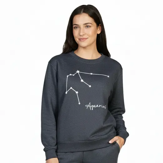 Embossed Aquarius Sky Sweatshirt