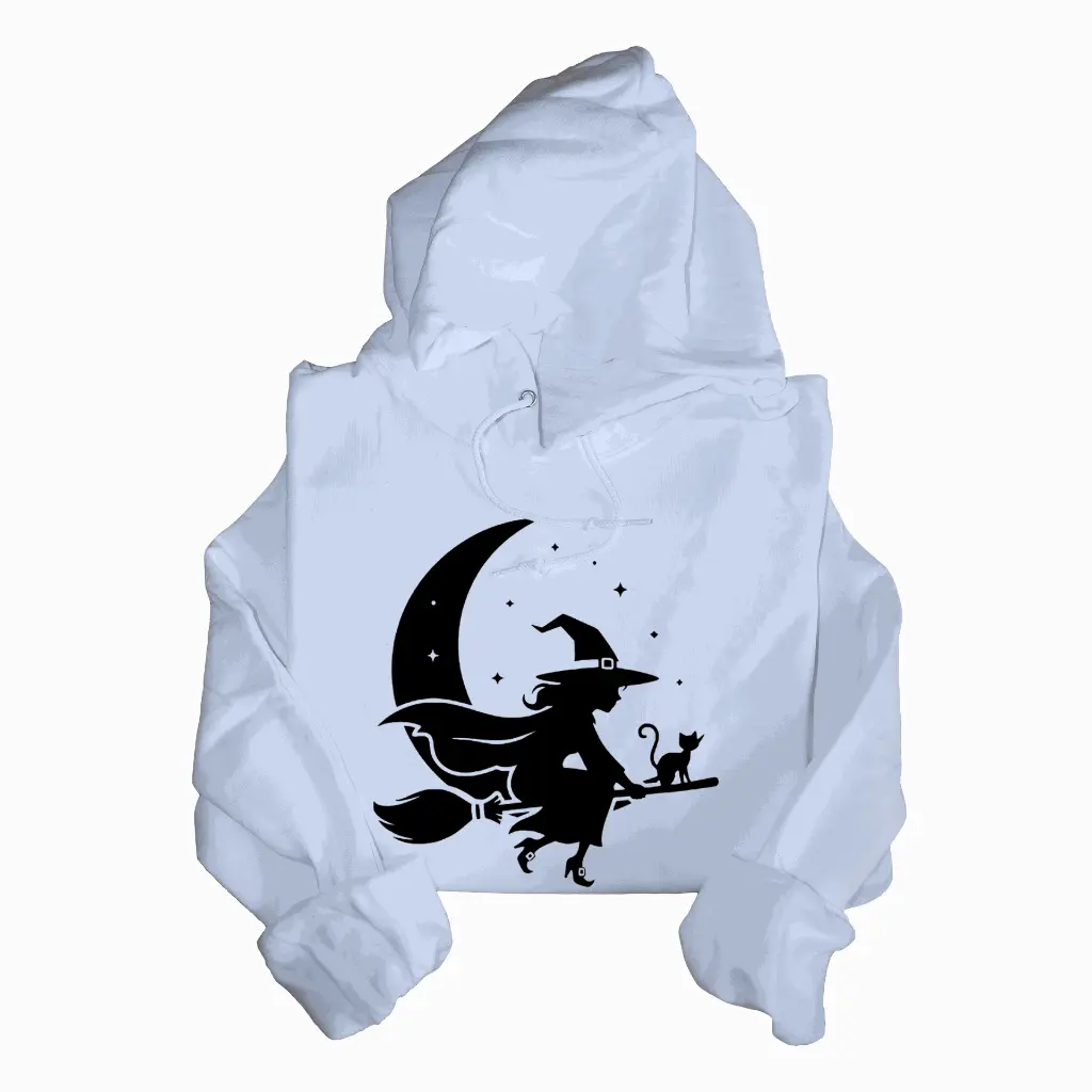 Embossed Moon Witch Hoodie