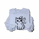 Embossed Spooky Cat Sweatshirt