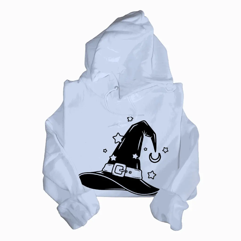 Embossed Witch Hat Hoodie