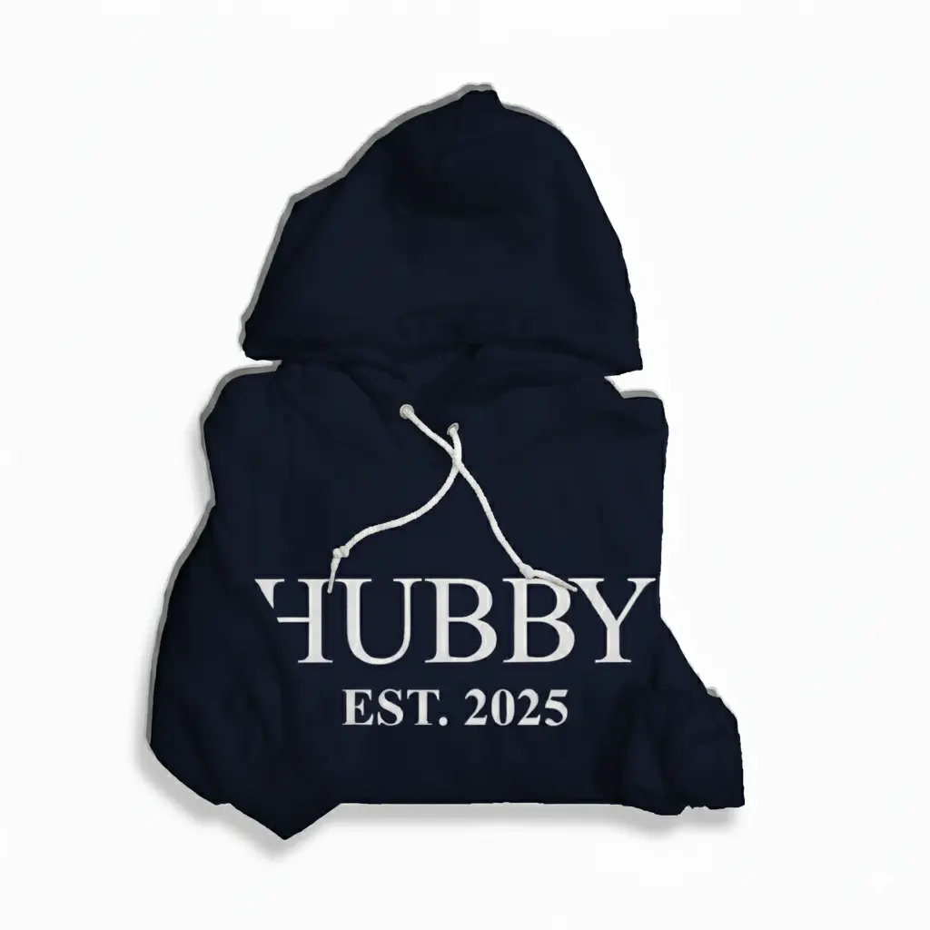 Personalized Embossed HUBBY Hoodie Contrast