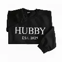 Personalized Embossed HUBBY Sweatshirt Contrast