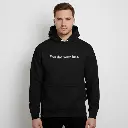 "You did your best." Embossed Puff Untold Hoodie on model