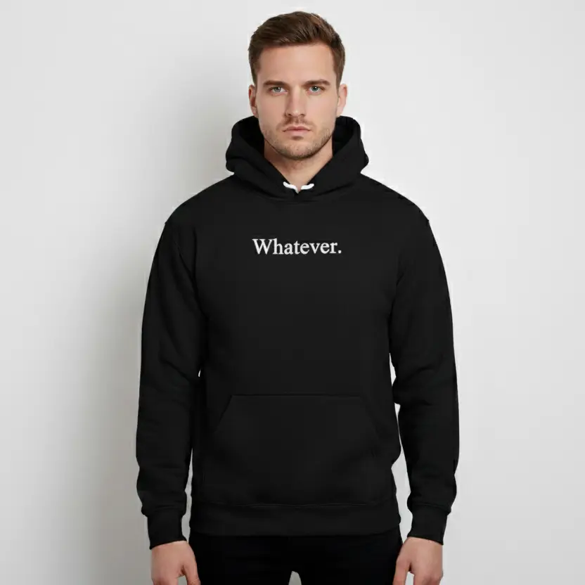 Whatever. - Embossed Puff Hoodie