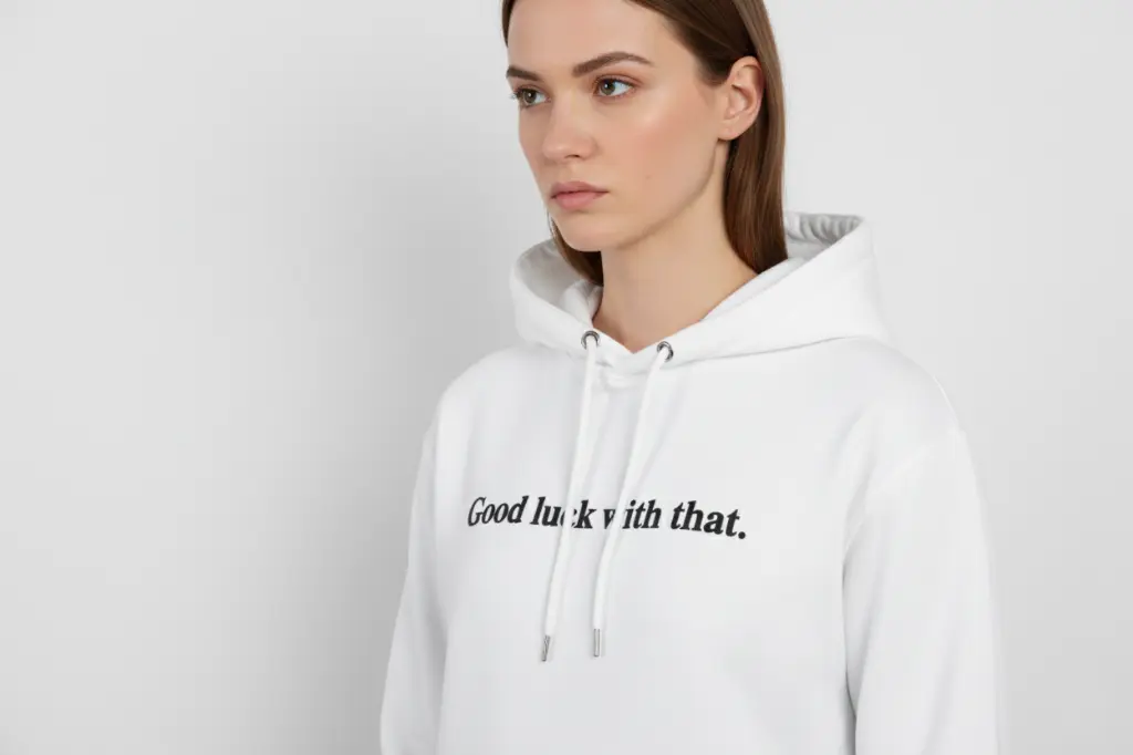 Good luck with that. - Embossed Puff Hoodie