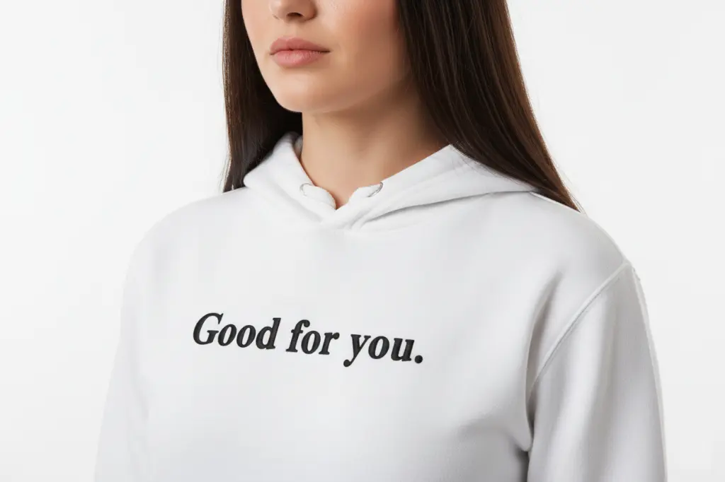 Good for you. - Embossed Puff Hoodie