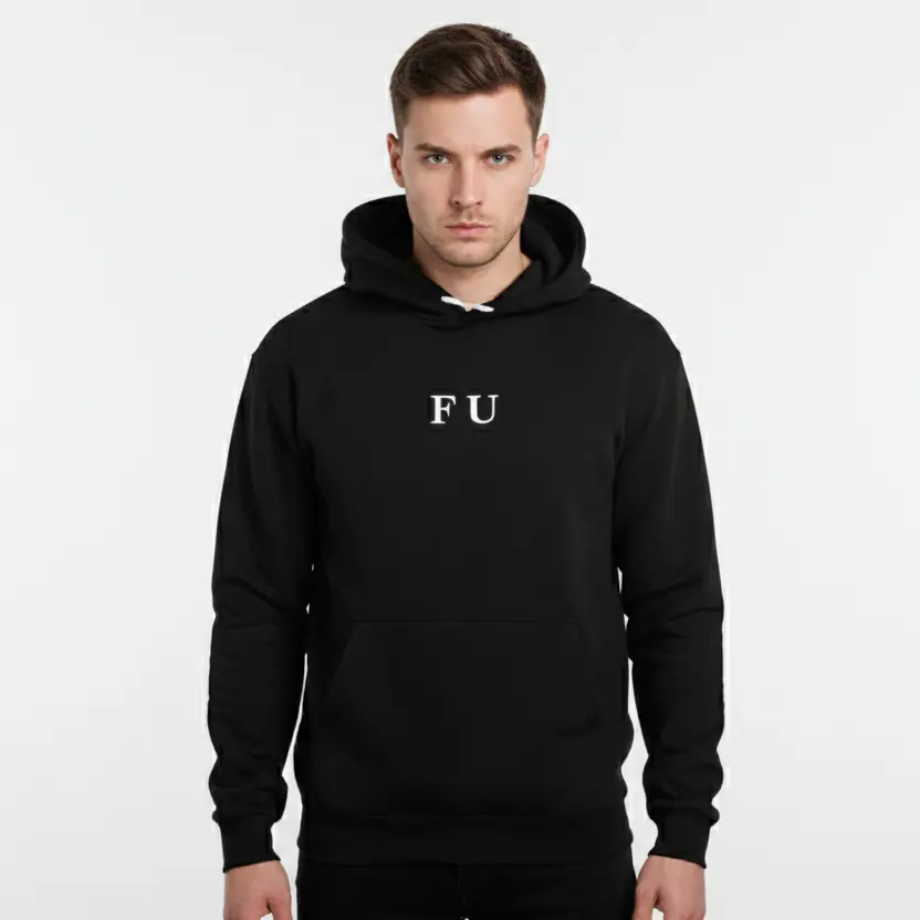 F U - Embossed Puff Hoodie