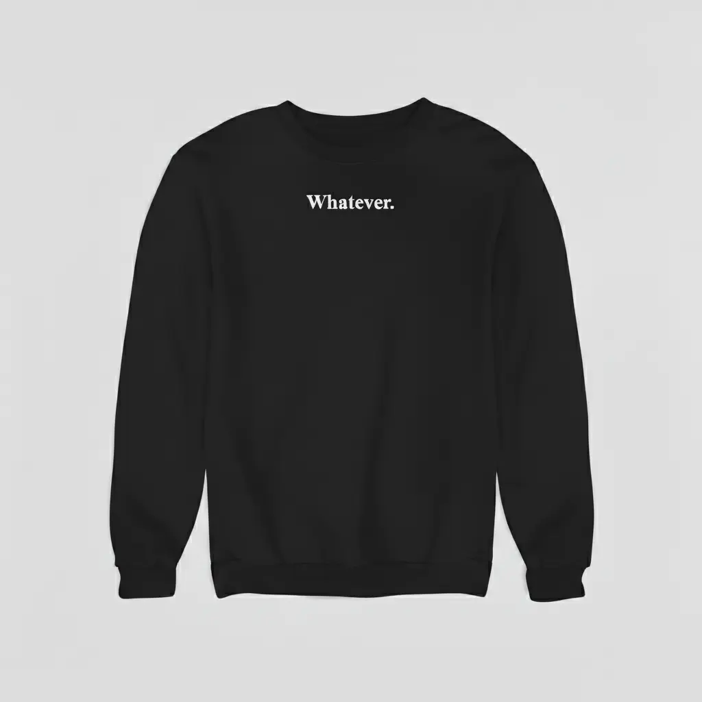 Whatever. - Embossed Puff Sweatshirt