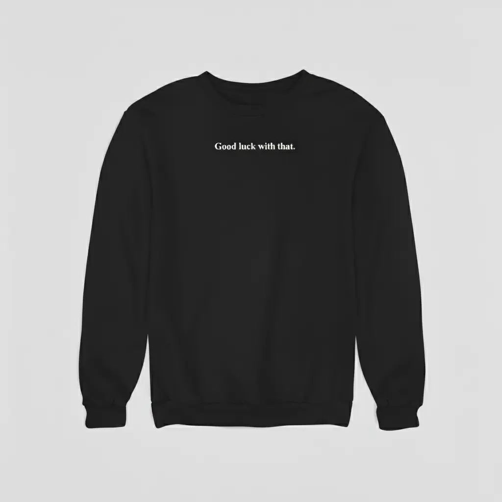 Good luck with that. - Embossed Puff Sweatshirt