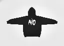 No - Embossed Puff Back Hoodie