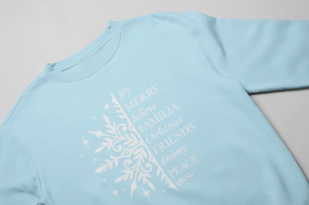 Embossed Snowflake Sweatshirt