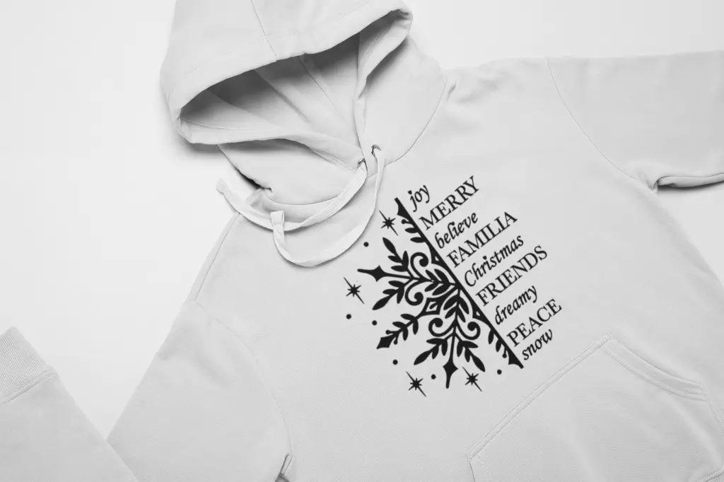 Embossed Snowflake Hoodie