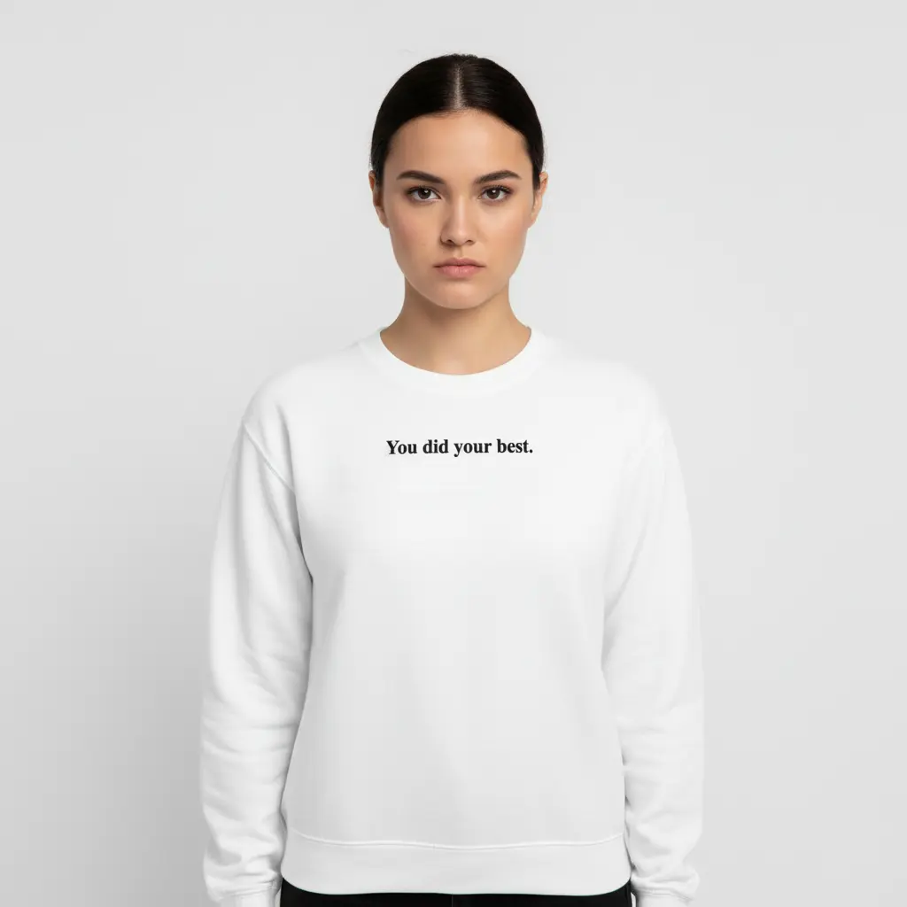 You did your best. - Embossed Puff Untold Sweatshirt