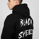 Black Sheep - Embossed Puff Back Hoodie on model