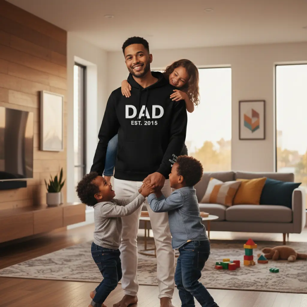 Personalized Embossed DAD Hoodie