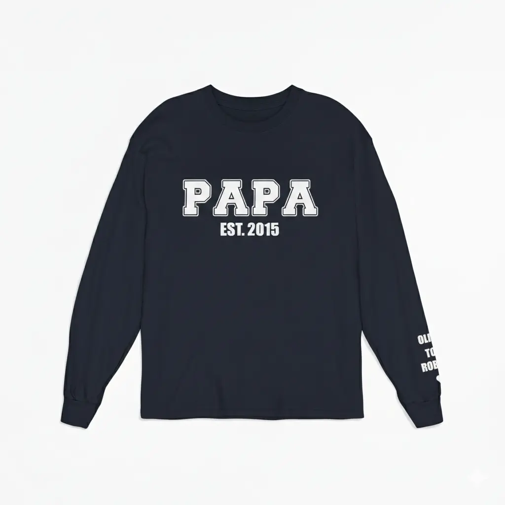 Personalized Embossed GRANDPA Sweatshirt