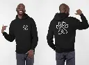 Pet's Love - Embossed Valentines Black Hoodie