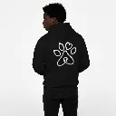 Pet's Love - Embossed Valentines Black Hoodie