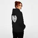 Heart - Embossed Valentines Black Hoodie