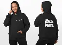 Soul Mate - Embossed Valentines Black Hoodie