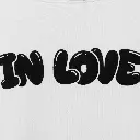 In Love - Embossed Valentines White Hoodie