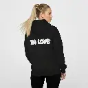 In Love - Embossed Valentines Black Hoodie