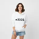 Easter Evolution - Embossed Easter White Hoodie