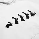 Easter Evolution - Embossed Easter White Hoodie