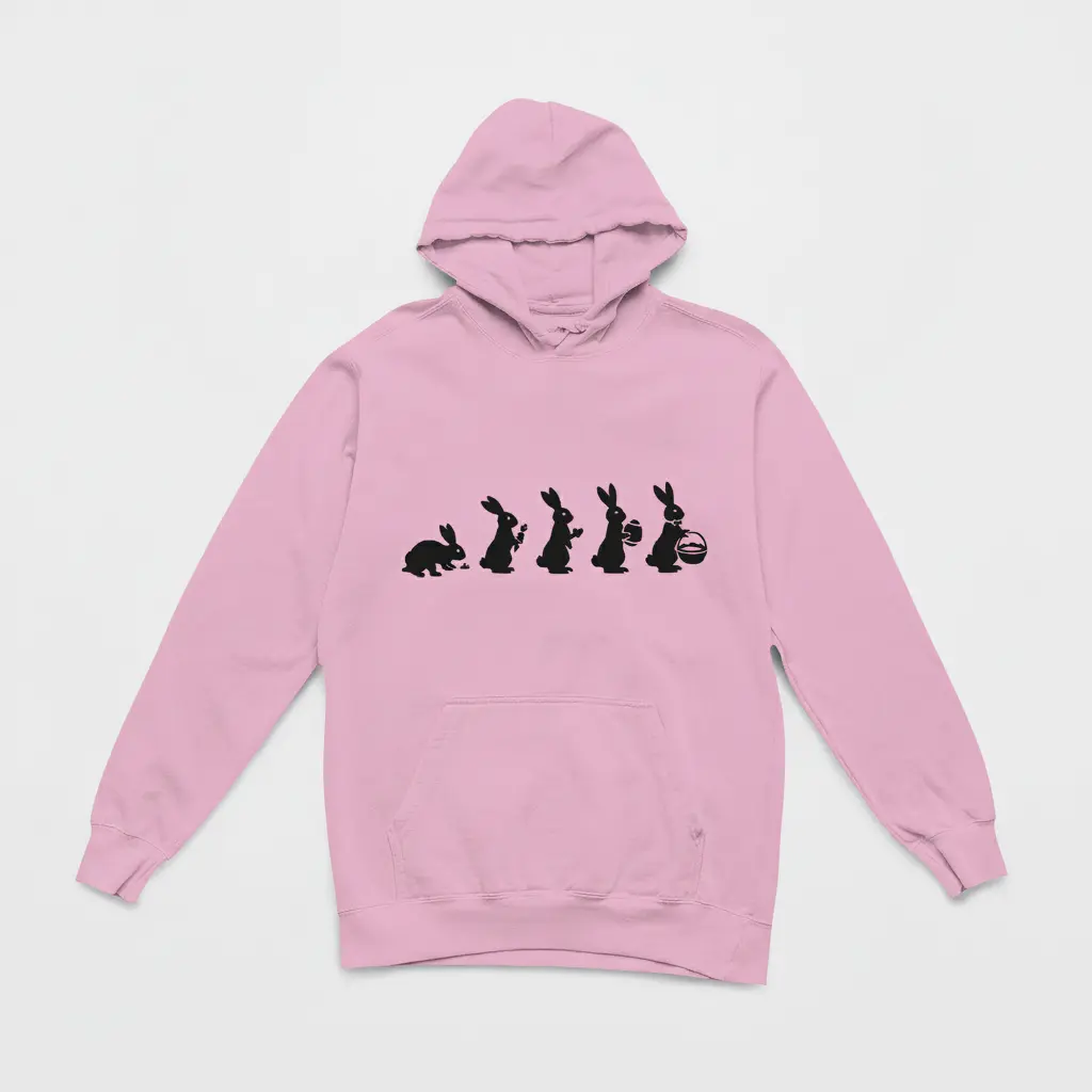 Easter Evolution - Embossed Easter Pink Hoodie