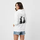 Rabbits - Embossed Easter White Hoodie